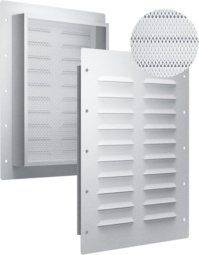 2 Rejillas Ventilación Acero 11.26x14pulg Contenedores Envío