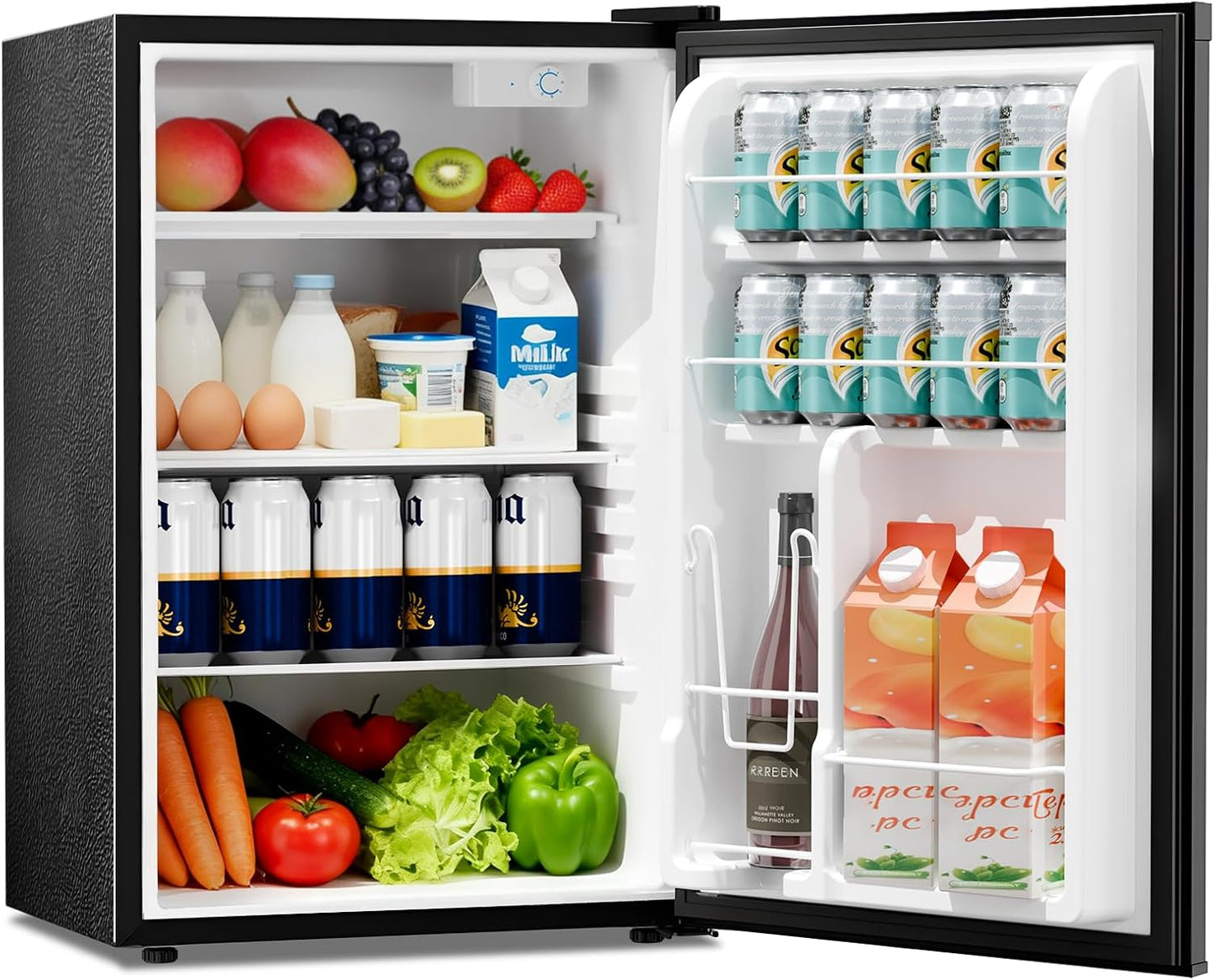 Refrigerador compacto 4.41pies cúbicos vidrio silencioso