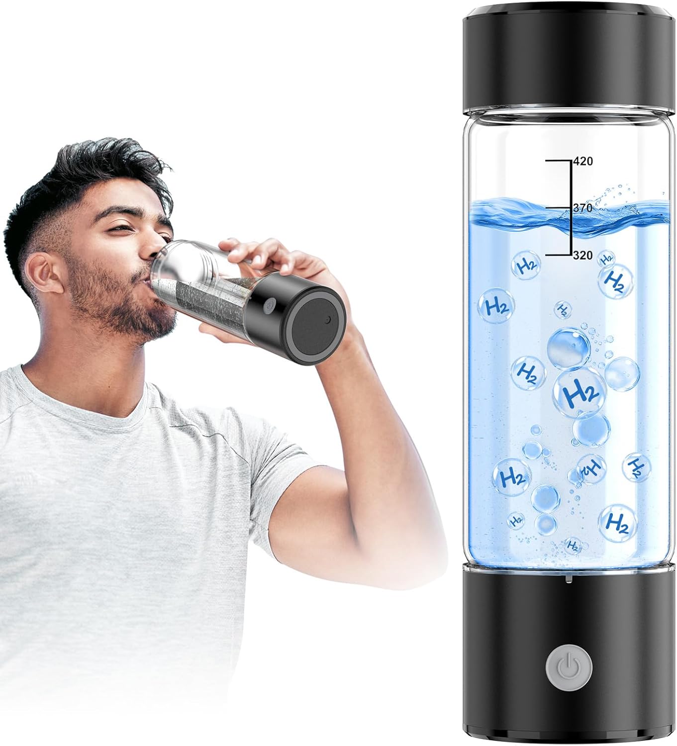Botella agua hidrógeno generador 2200ppb 15oz