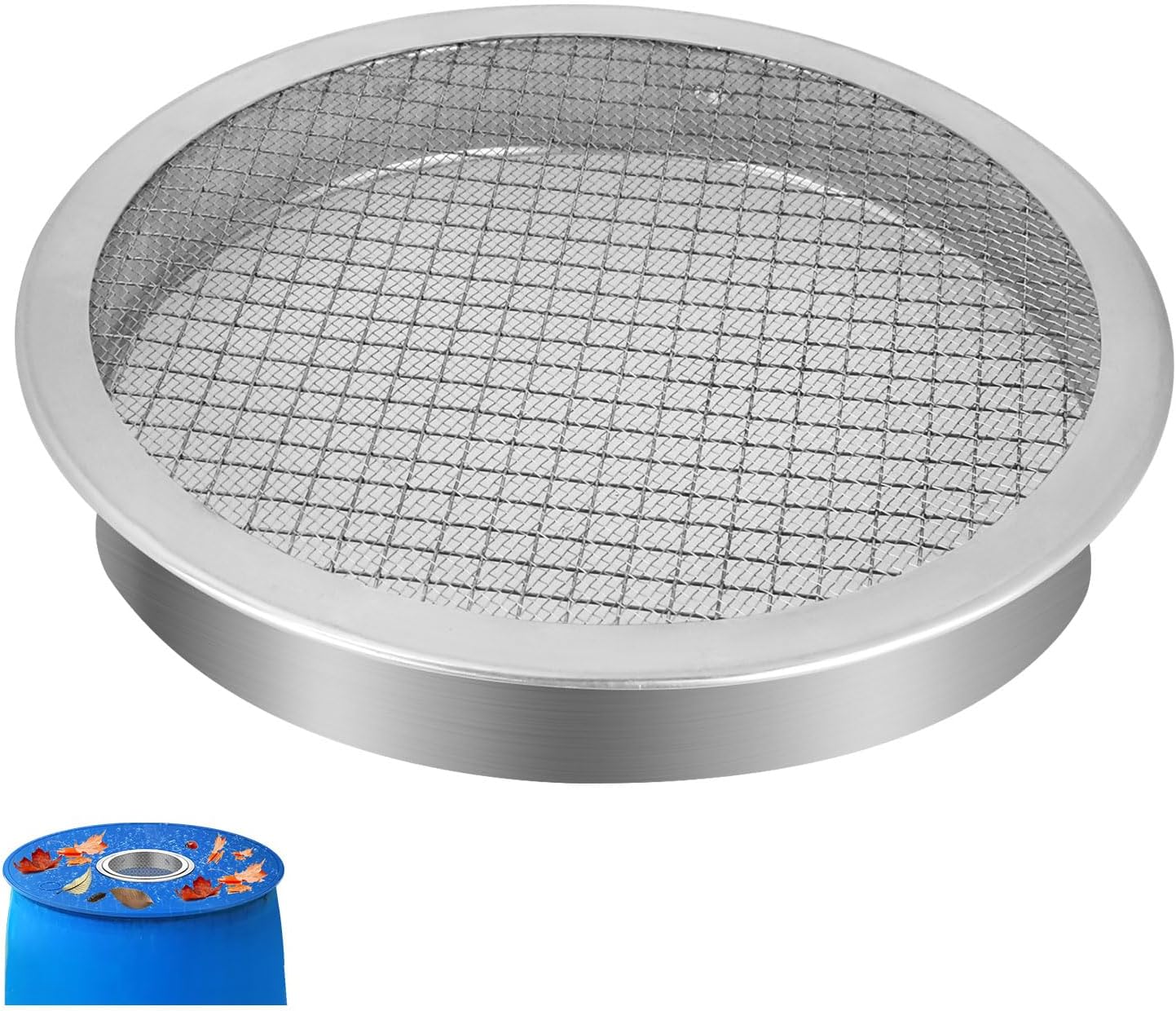 Filtro barril lluvia 6pulg cubierta ventilación malla