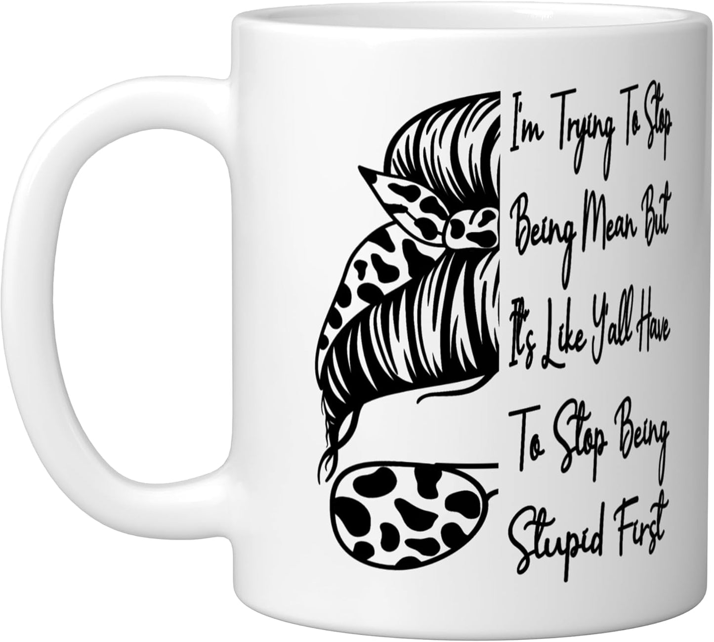 Taza Cerámica Blanca Con Frase Sarcastica
