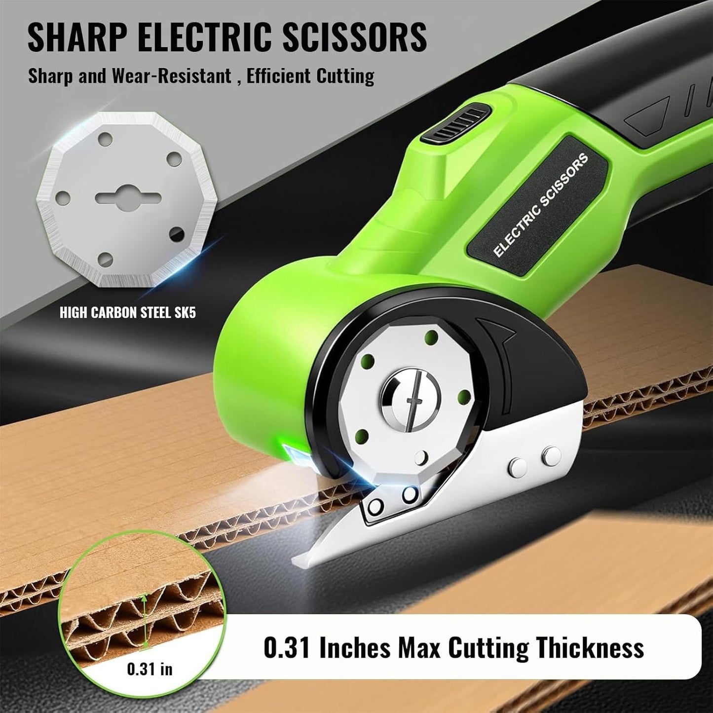 Tijeras eléctricas inalámbricas 4.2V con luz LED