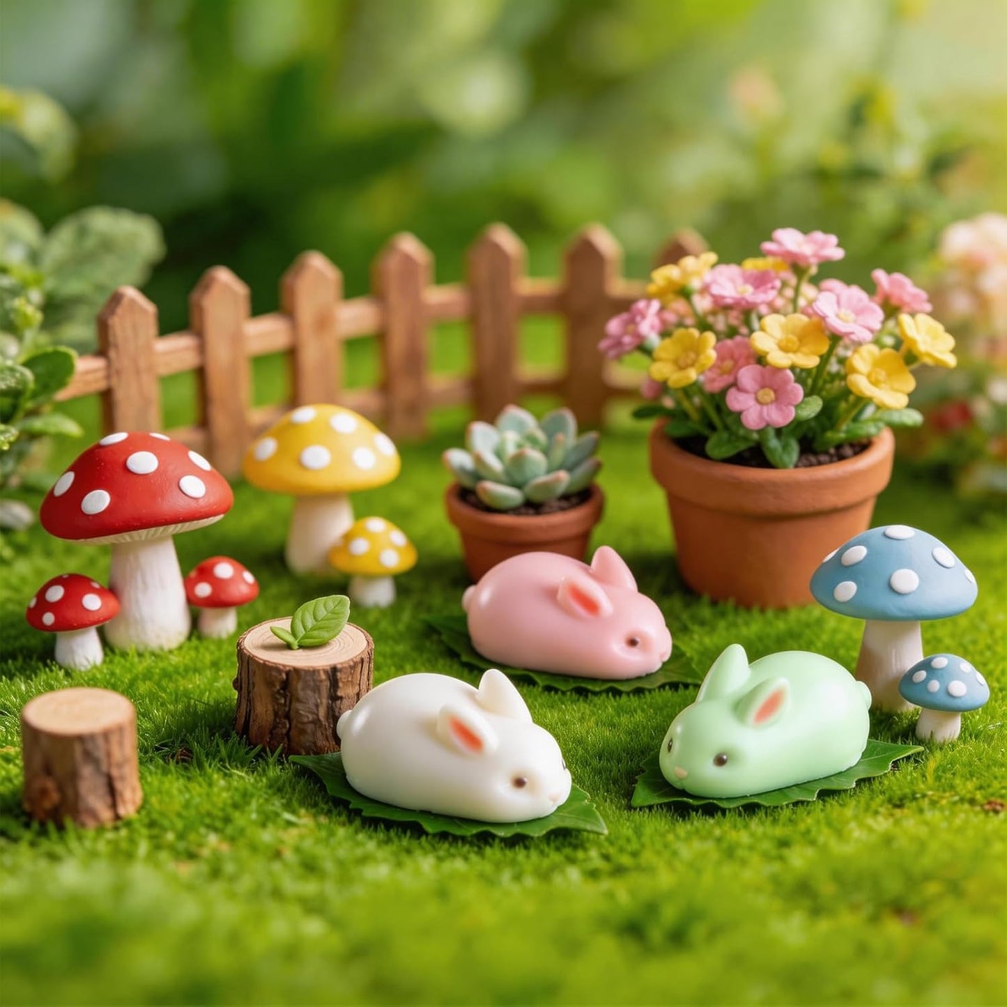 Molde de silicona 3D de conejo de Pascua con 6 cavidades