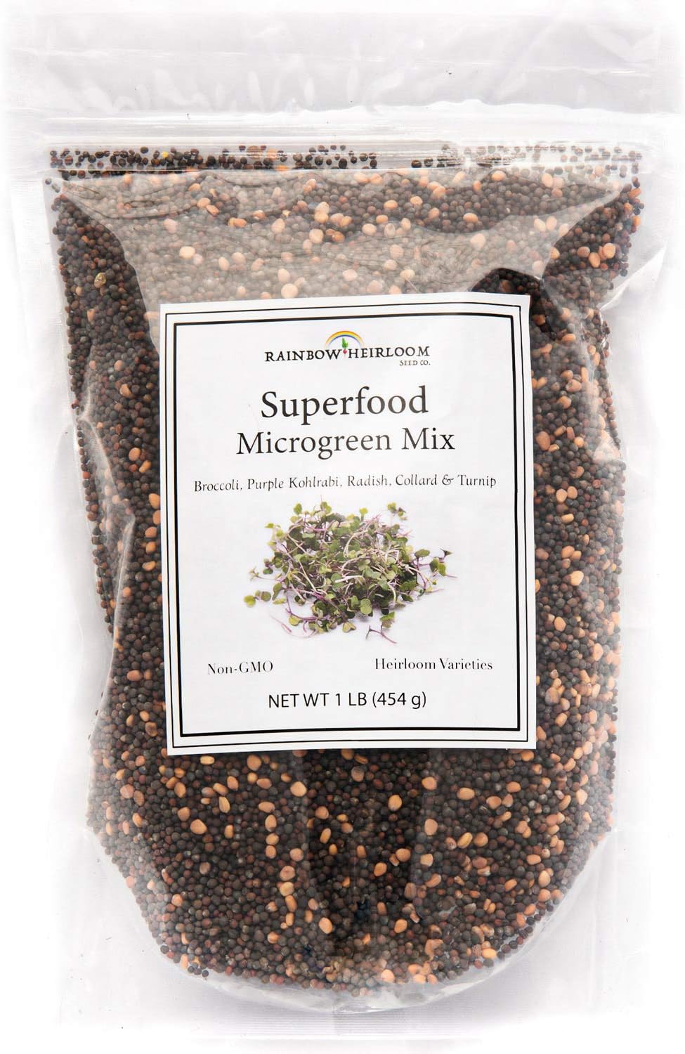 Semillas microgreens colinabo morado rábano nabo brócoli 1libra