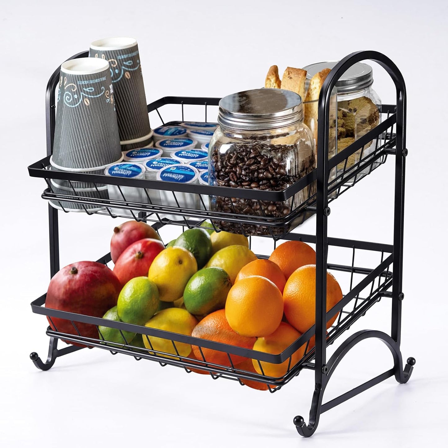 Estante apilable para dulces y aperitivos multifuncional
