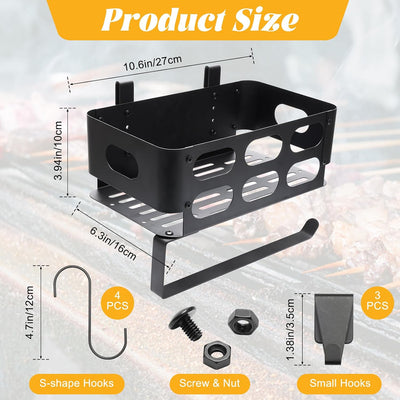 Contenedor aluminio parrilla Traeger 7 ganchos soporte toallas