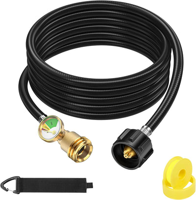 Manguera propano 12ft con manómetro accesorios QCC1