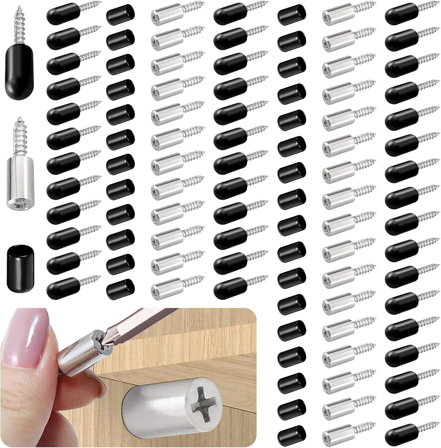 70 Pasadores Estante Soporte Laminado con Funda Antiderrap