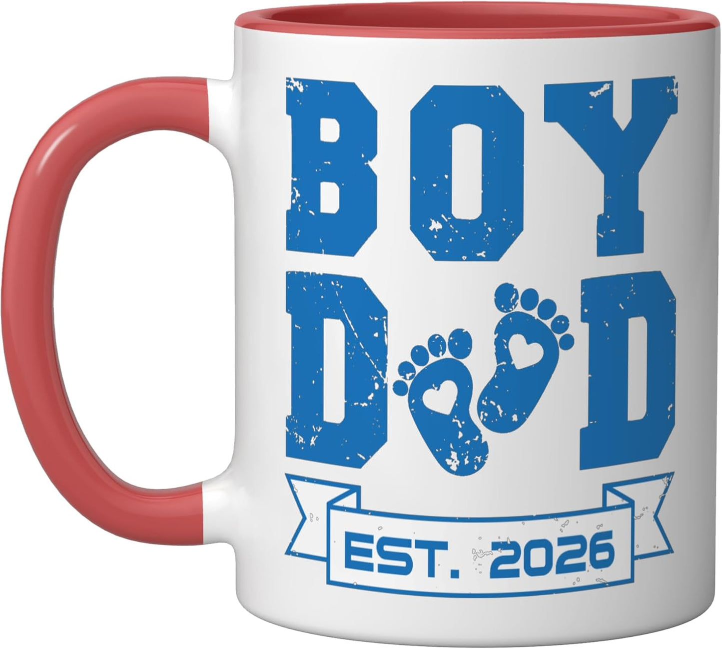 Taza Cerámica Vintage Padre Primeros Regalos Rojo/Blanco