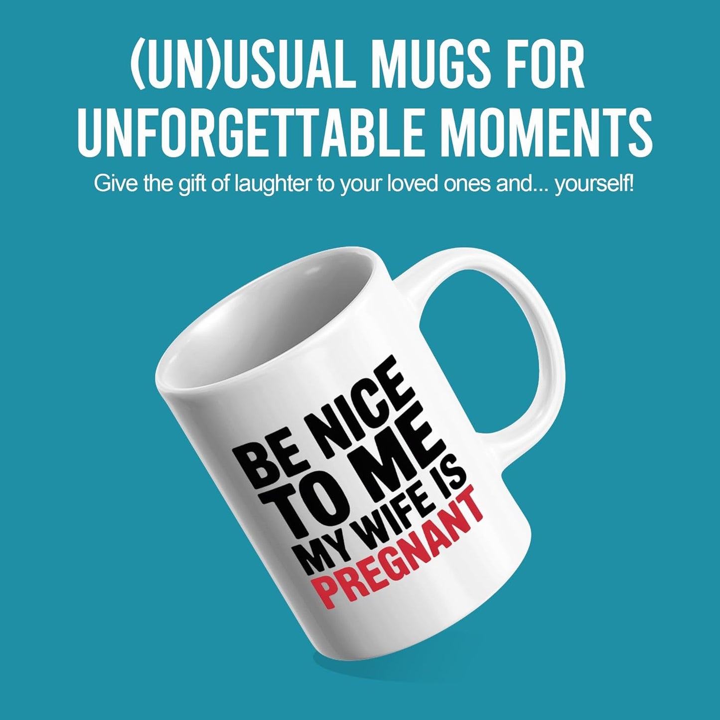 Taza de cerámica Be Nice To Me Mi Esposa Está Embarazada para papá nuevo