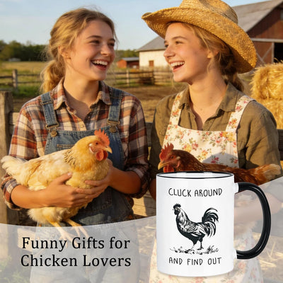 Taza de café divertida de pollo 11 oz, regalo de cumpleaños para mujer