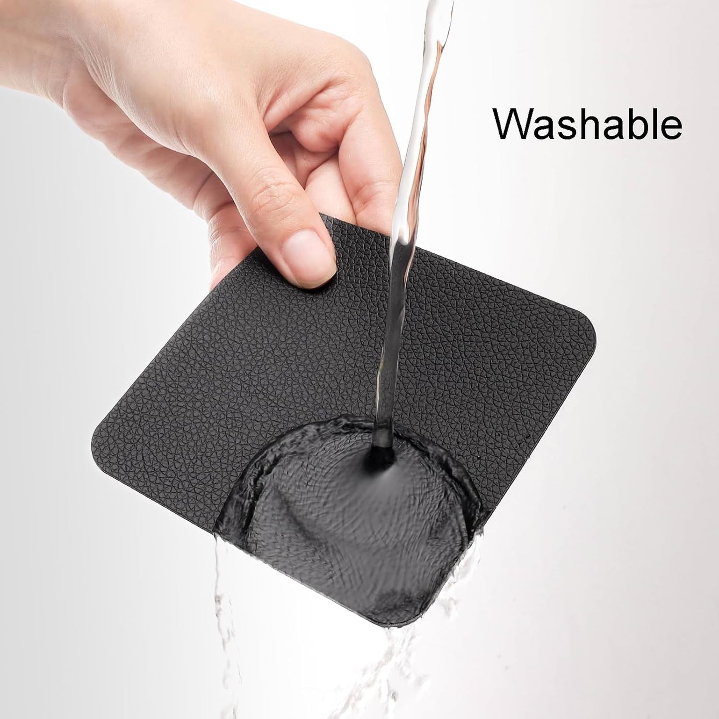 Juego de 12 posavasos de cristal doble cara negro sin BPA