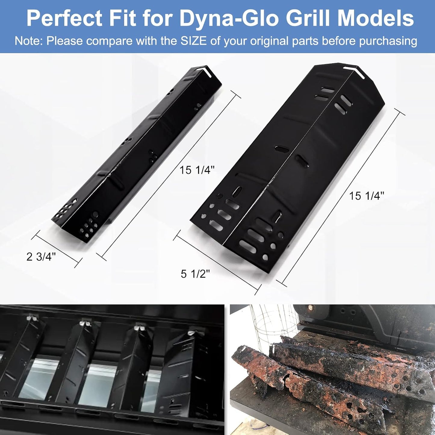 Placa calor repuesto parrilla Dyna-Glo DGH450CRP 4 pzas