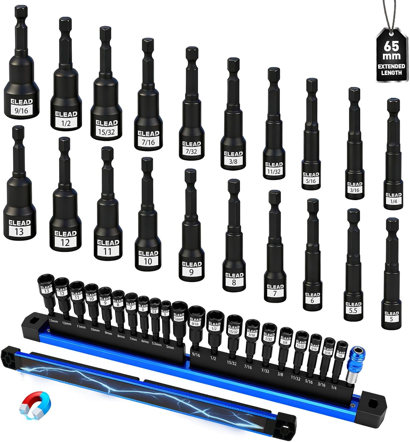 Set destornilladores magnéticos métricas SAE 2.56pulg