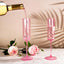 Vaso de champán rosa plástico 24 unidades para fiestas