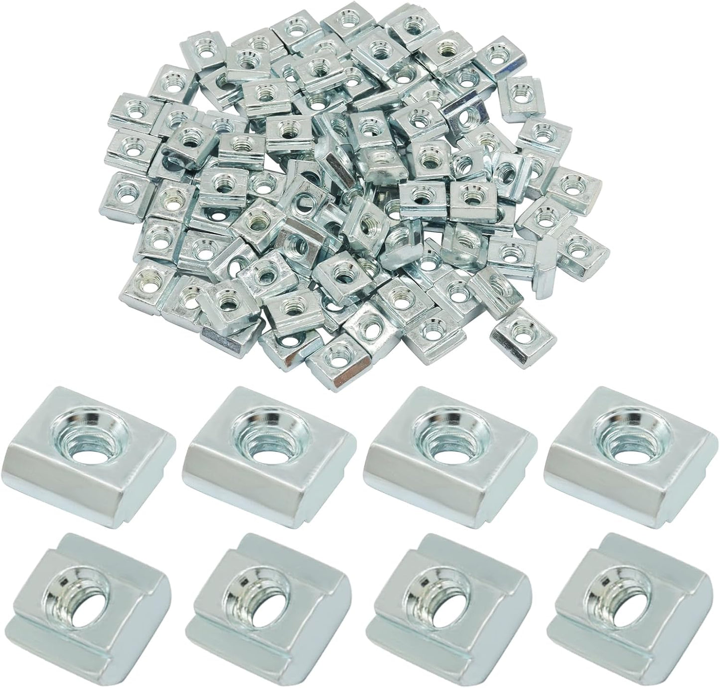 100 Tuercas en T M4 para Perfil Aluminio 20x20
