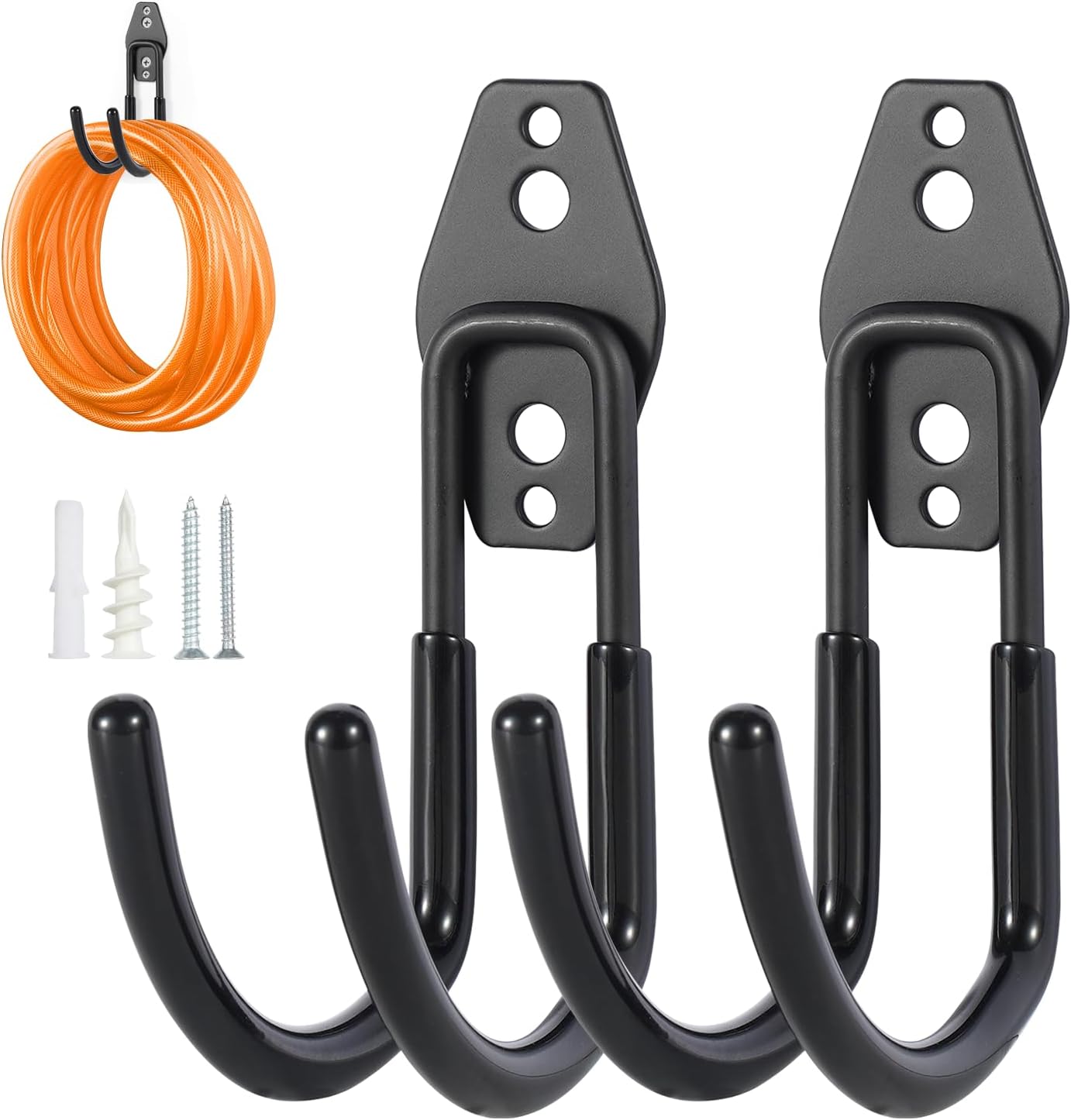 Soporte manguera pared pack 2 resistente para exteriores