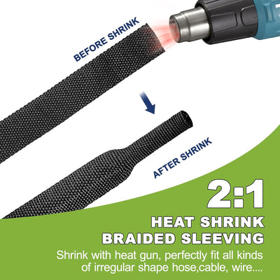 Fundas cable termorretráctil 2:1 para automotriz 1-1/8 a 15pies