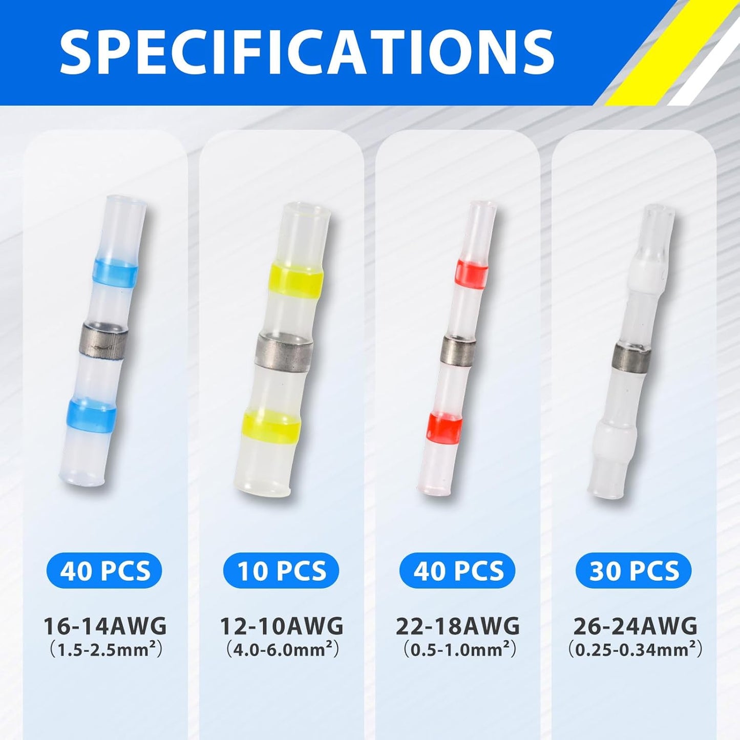 Conectores termocontraibles impermeables grado marino para cables
