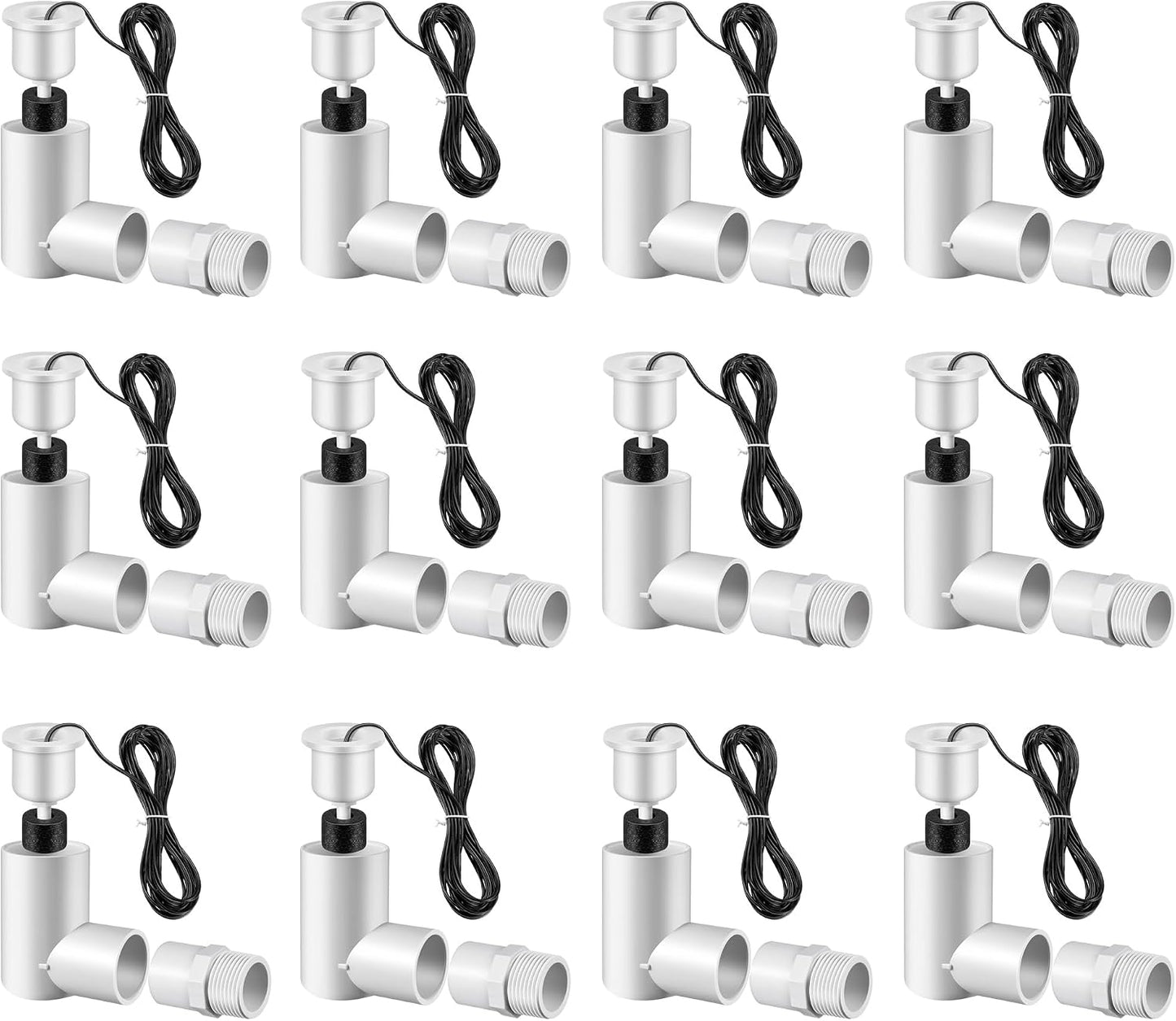 12 Pzas Interruptor Flotante SS2 con Adaptador 3/4pulg y Cable 6ft