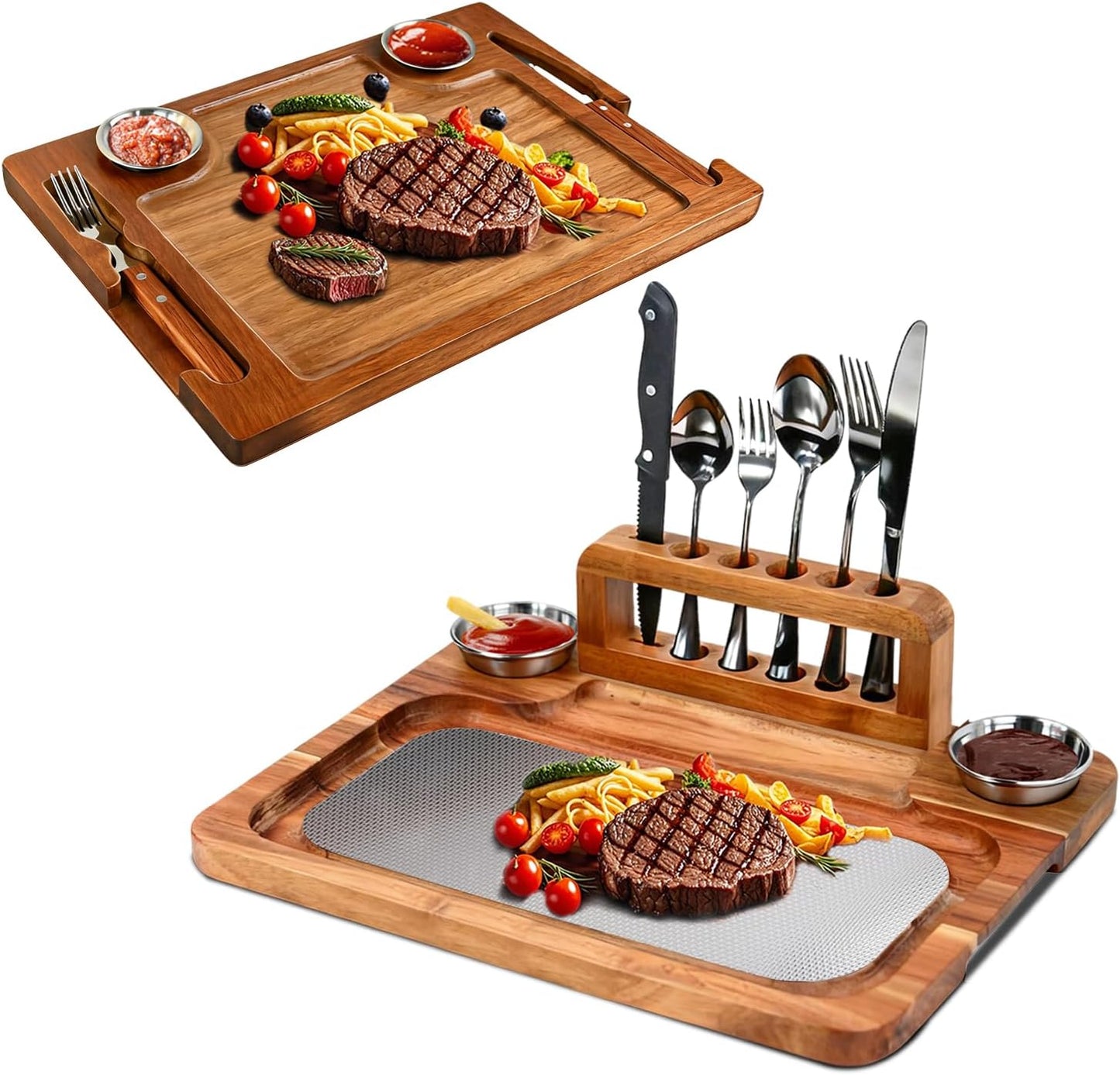 Set 2 Tableros Acacia para Servir Charcutería