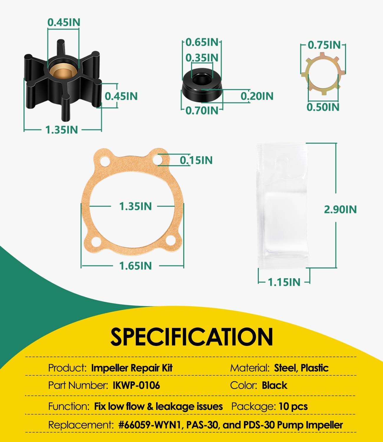 Kit reparación impulsor bomba utilitaria comp Wayne