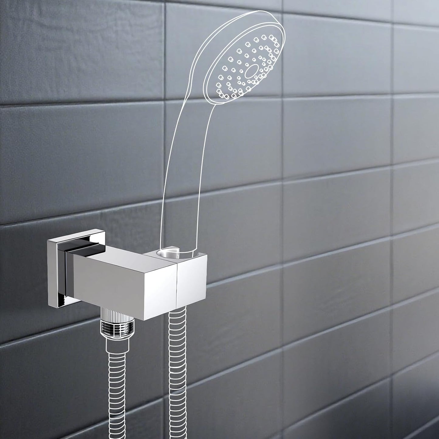 Codos de agua latón baño soporte ducha con control flujo