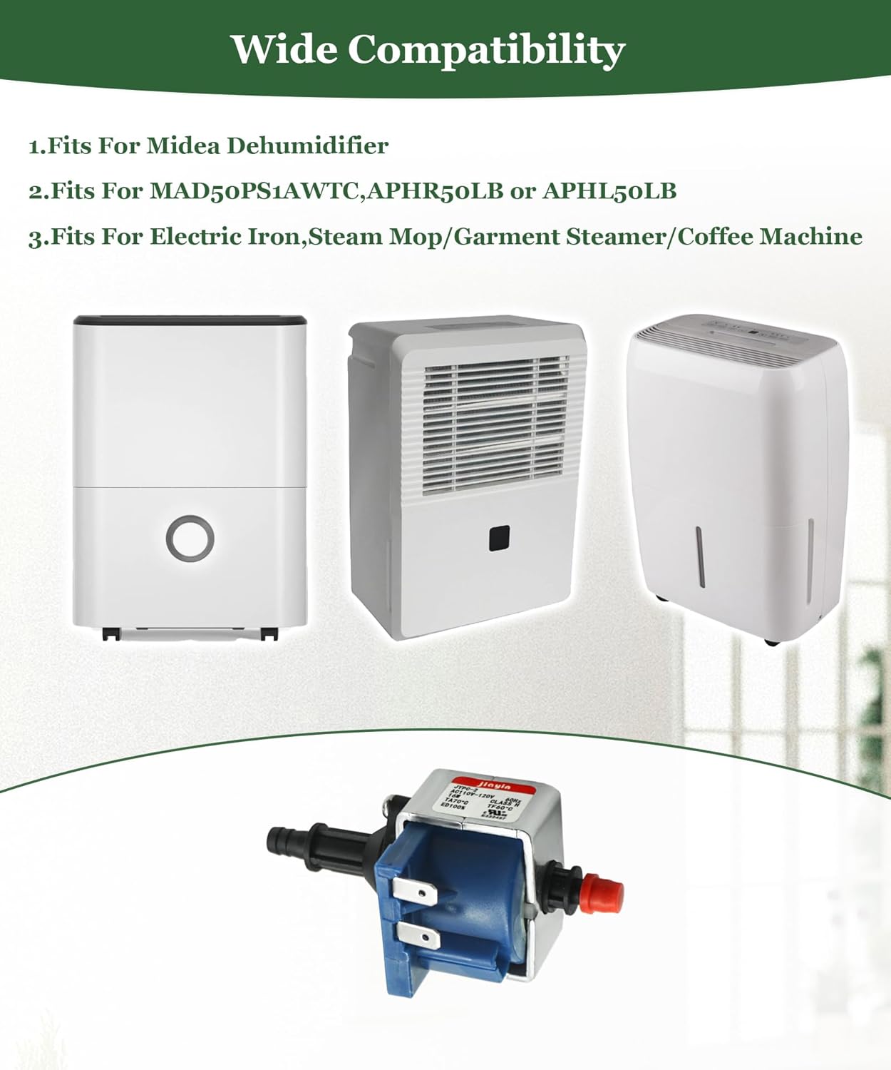 Deshumidificador bomba agua solenoide para Midea