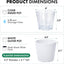Macetero plástico blanco 4.5pulg set 2 con cubierta transparente