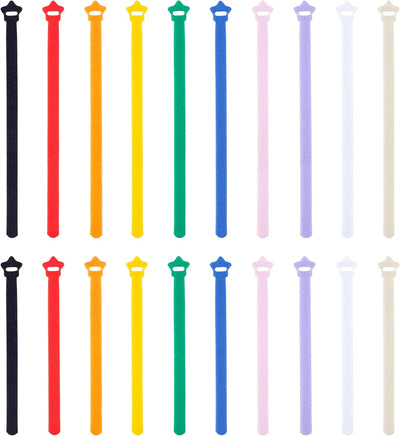 Bridas estrella reutilizables para cables 6-8pulg set 40