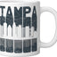 Tapa vintage de Tampa Florida retro taza de cerámica blanca