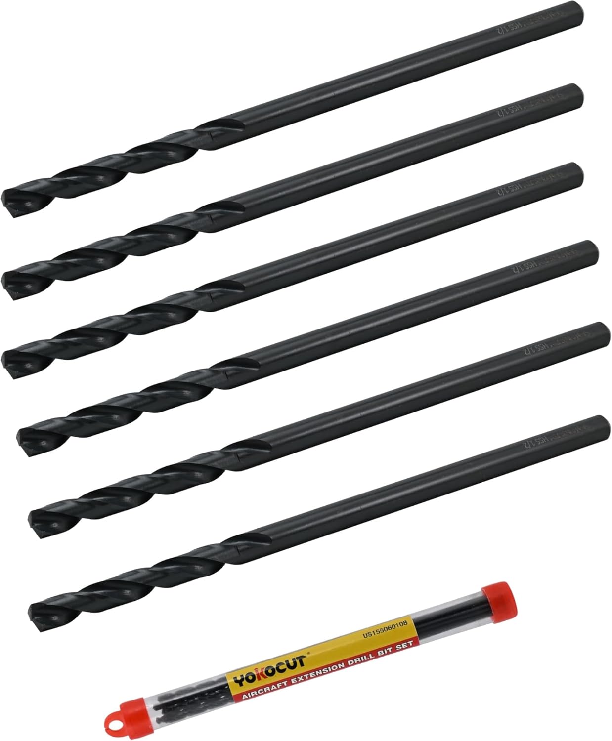 Broca 1/8x6 pulg revestimiento negro para acero y madera pack