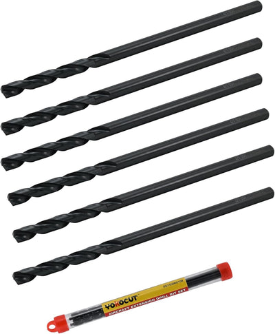 Broca 1/8x6 pulg revestimiento negro para acero y madera pack