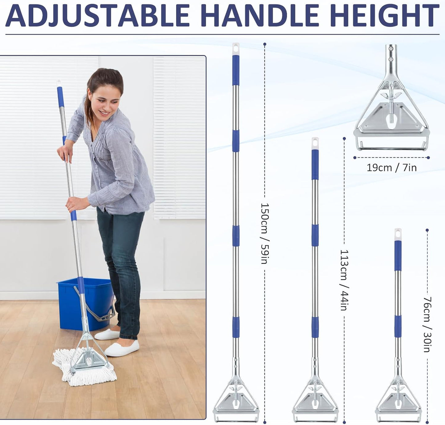 Mango trapeador industrial 59pulg poste metal universal