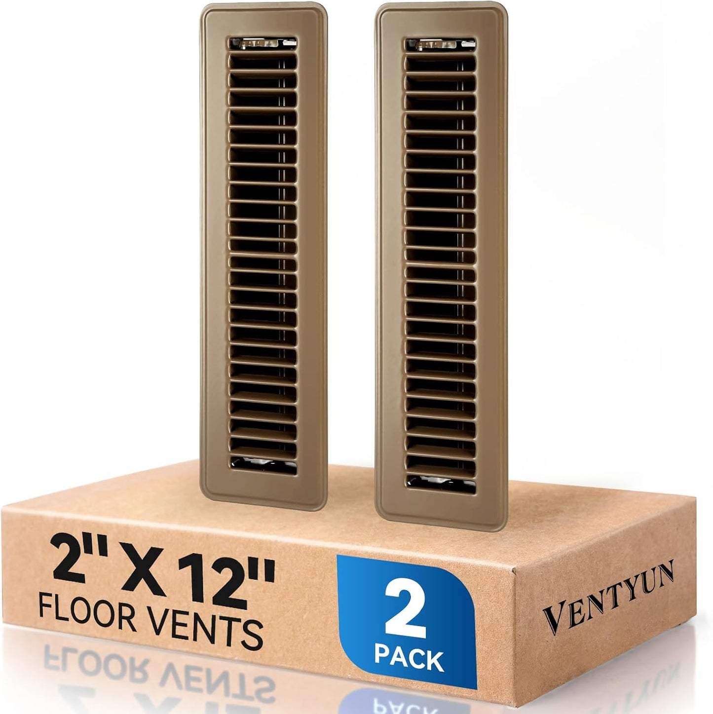2 Cubiertas Ventilación Piso 2x12 Metal Recubierto Ajustable