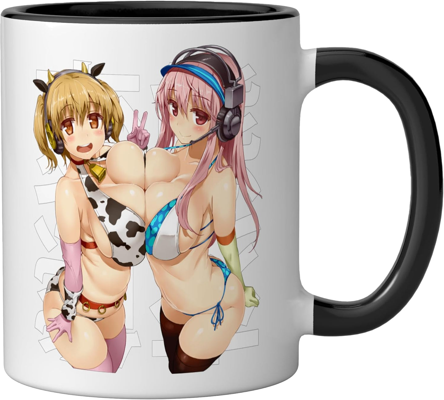 Taza cerámica Anime Gamer Hudairy Hucow Lewd Waifus Otaku Japonesa