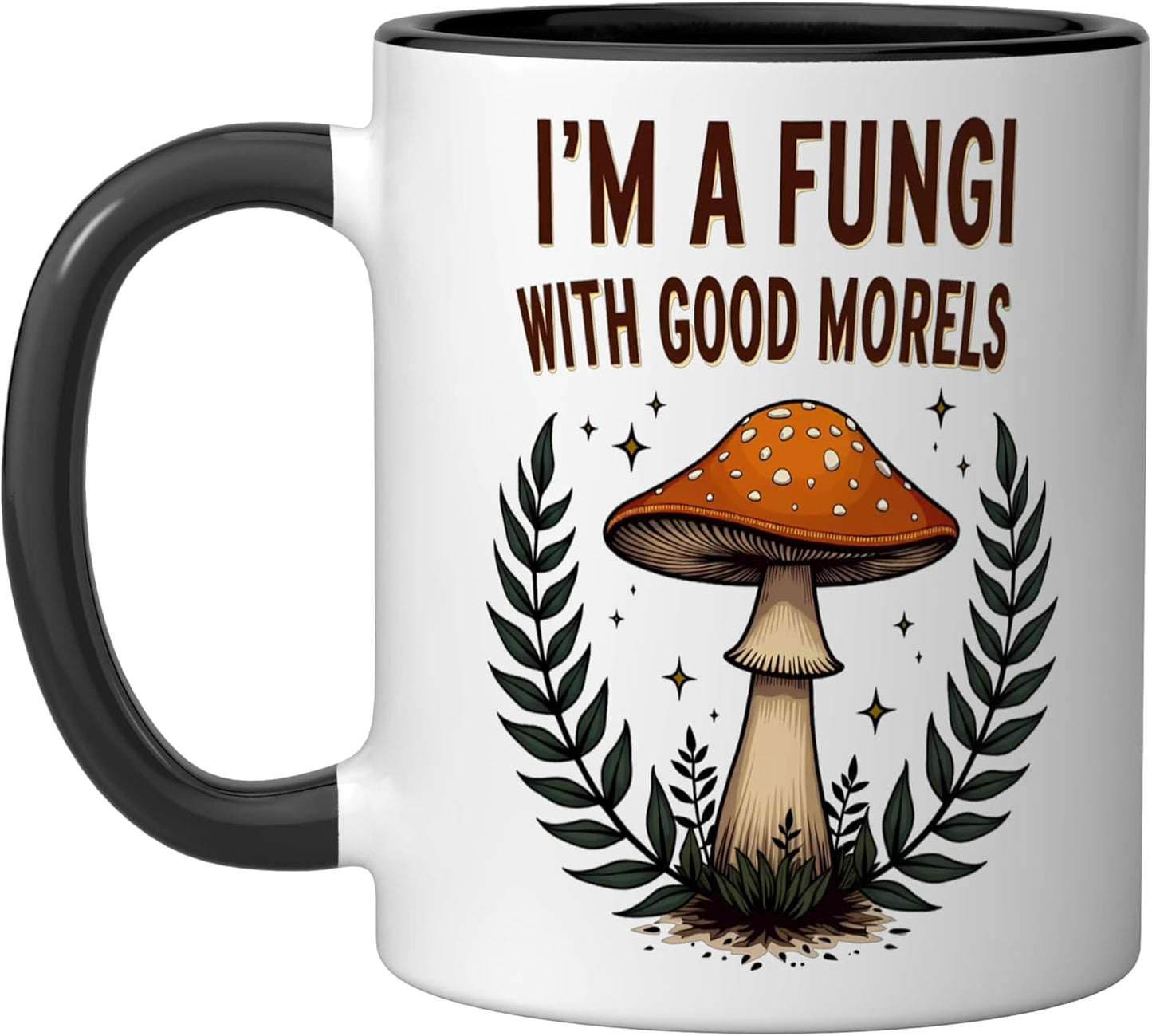 Taza cerámica para recolección de hongos morelos negro/blanco