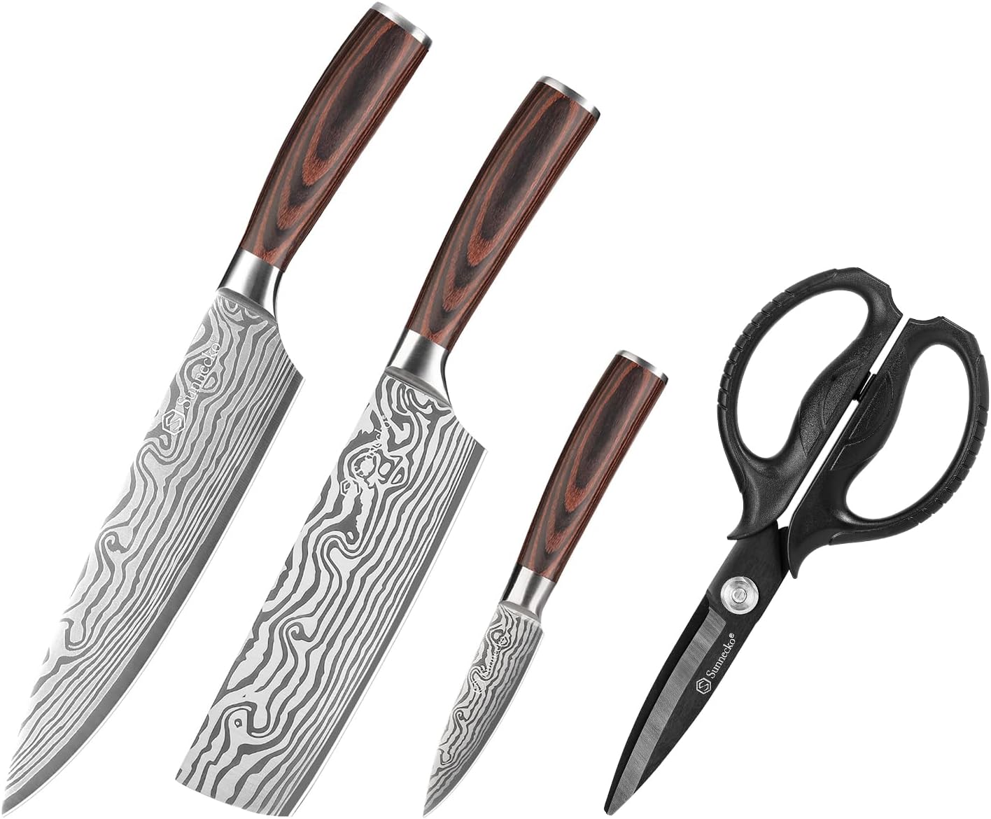 Tijeras cocina set 3 pzas con cuchillo multifunción