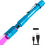 Linterna recargable UV y blanca 395 nm con clip 4 modos USB C