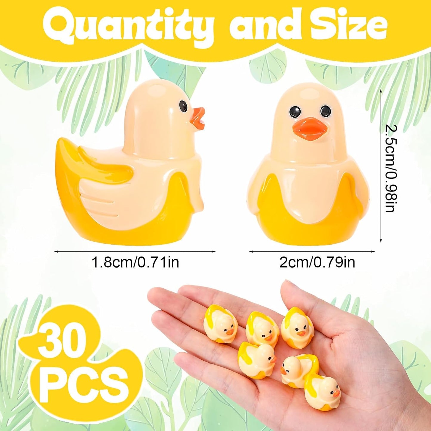 30 Patos Resina Plátano Decoración Fiesta