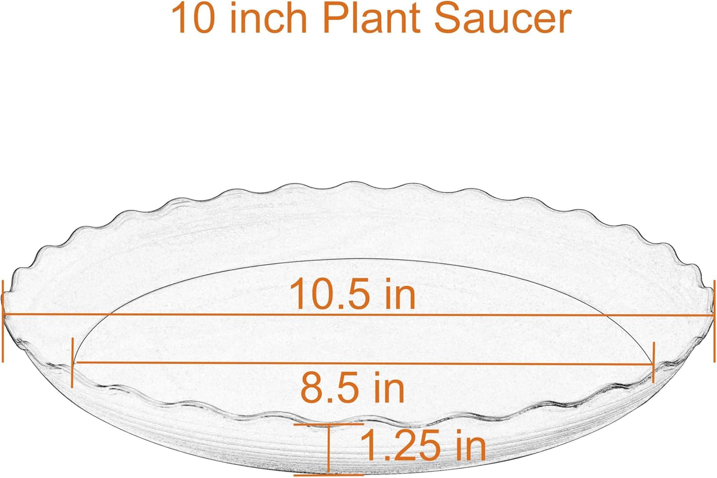 2 Pzas Bandejas Plástico para Plantas 10pulg Resistente