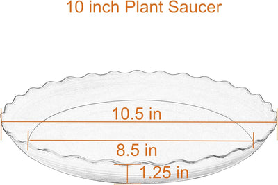 2 Pzas Bandejas Plástico para Plantas 10pulg Resistente