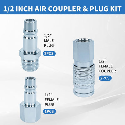 Accesorios manguera aire 1/2pulg compresor con acopladores