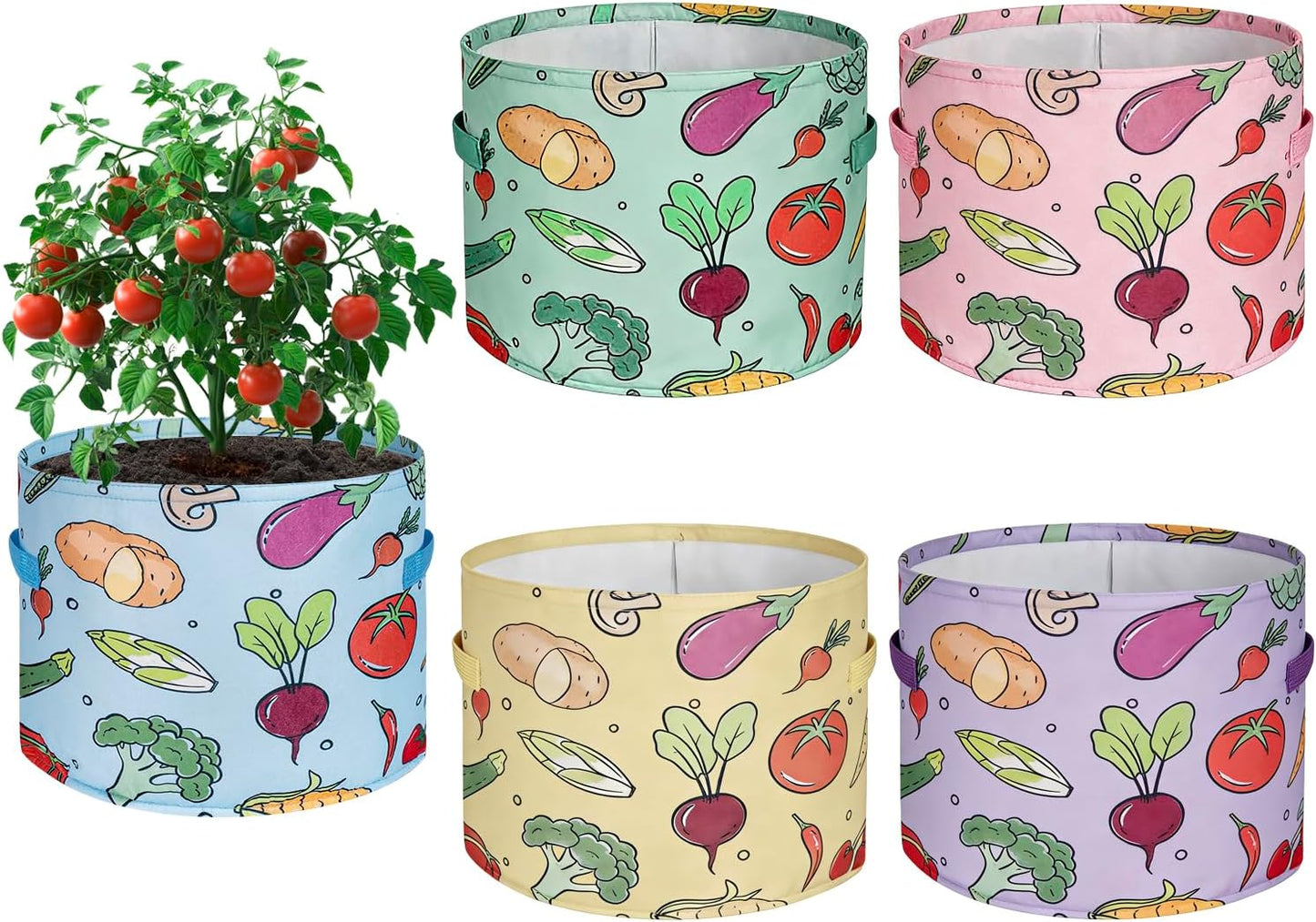 Bolsas cultivo 10gal tela doble capa jardín