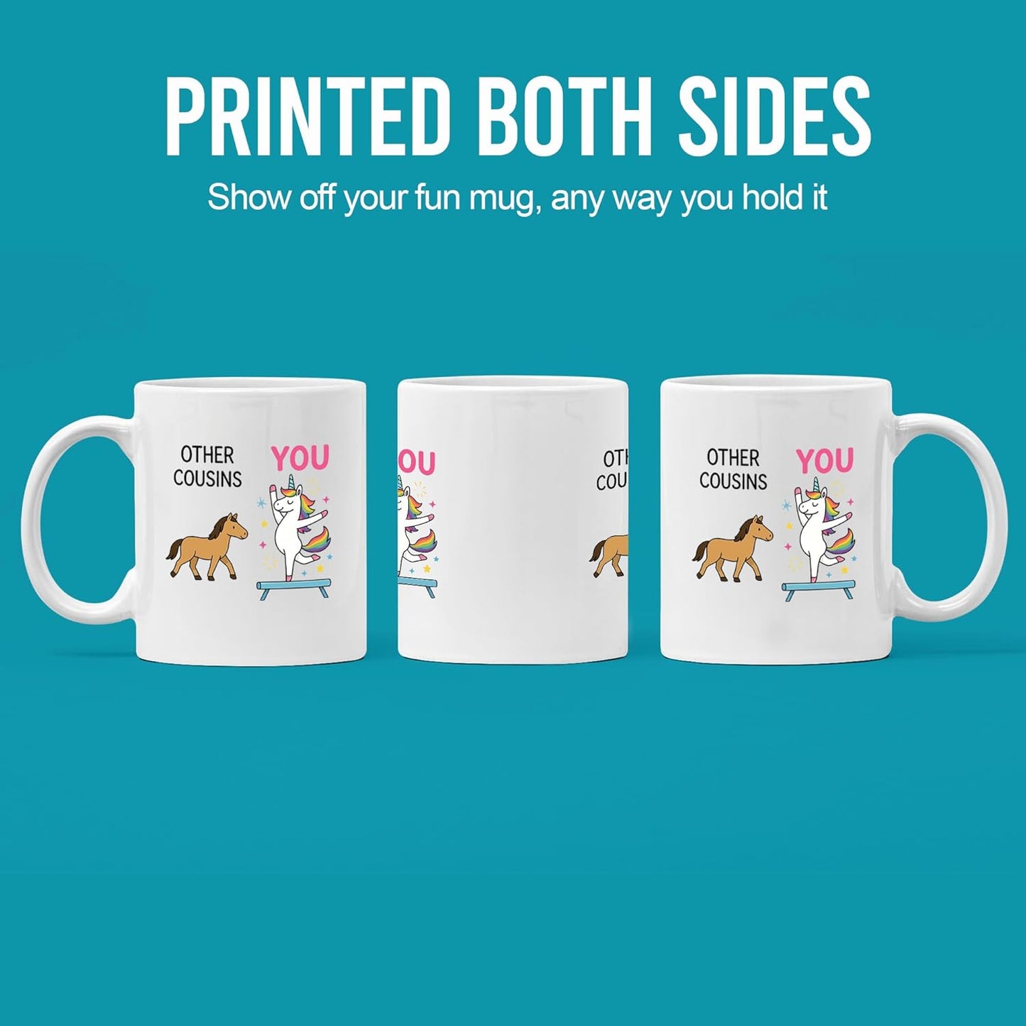Vasos de cerámica blanco unicornio para cumpleaños y regalos