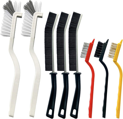 Juego 8 cepillos limpieza grietas cerdas duras cocina baño