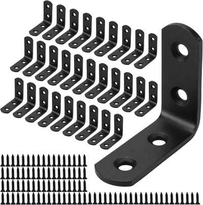 30 Soportes Esquina L Acero Inox 2x2pulg para Estantería