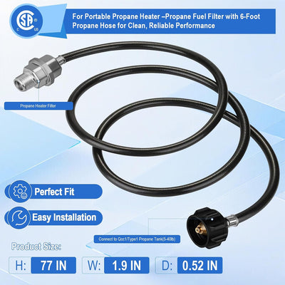 Filtro combustible propano para Buddy Heater 6ft