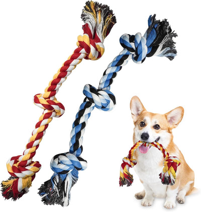 Cuerda masticable perros 3 nudos algodón