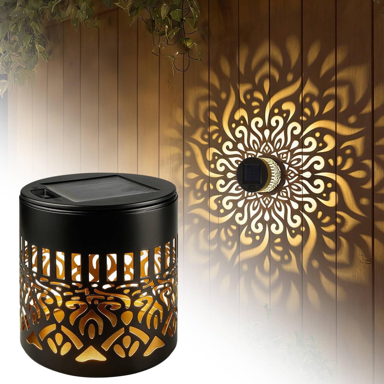 Luces mandala metal para exterior impermeables jardin patio